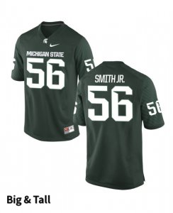 Men's Michigan State Spartans NCAA #56 Enoch Smith Jr Green Authentic Nike Big & Tall Stitched College Football Jersey FO32R55HH